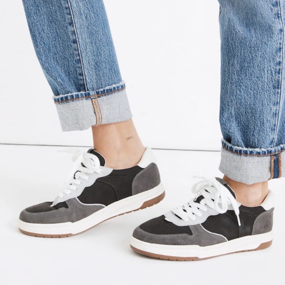 Madewell Court Sneakers in Dark Colorblock Nubuck and Suede Sz: 9
